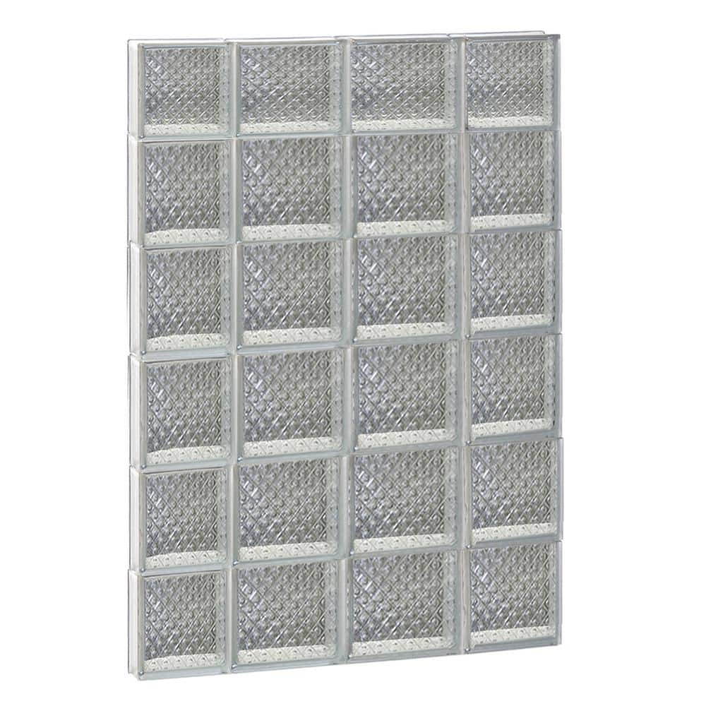 Clearly Secure 27 In X 44 5 In X 3 125 In Frameless Diamond Pattern   Clearly Secure Glass Block Windows 2846sdp 64 1000 