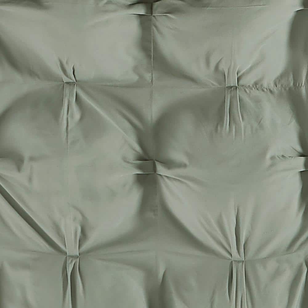 King Green Microfiber Cloud Puffer Comforter Set