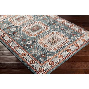 Montes Blue 7 ft. x 9 ft. Traditional Indoor Area Rug