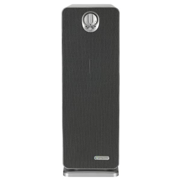 728 sq. ft. HEPA Pure Filter Tower Air Purifier 22 in. Silver for Home, UV-C, Wildfire Smoke, Dust, Odors, Allergens