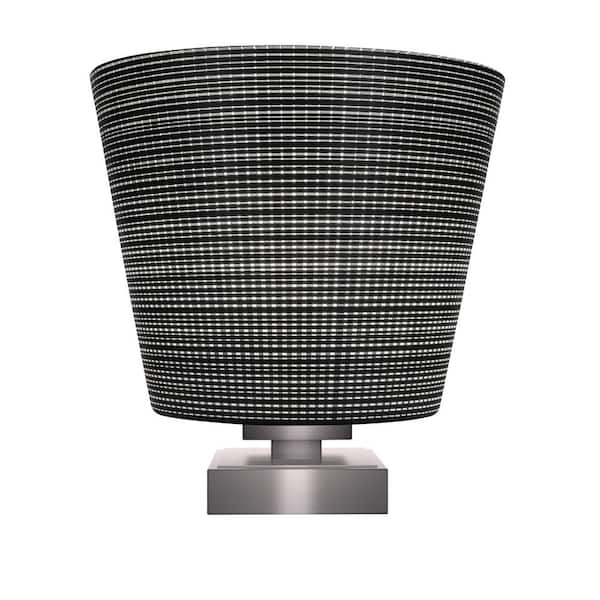 Unbranded Quincy 10 in. Graphite Accent Lamp with Glass Shade