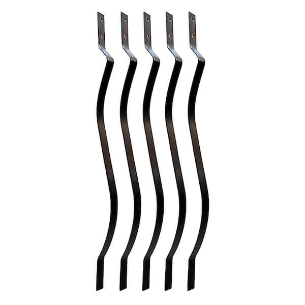 Precision Balusters Precision 32.25 in. x 1 in. Black Pearl Matte Steel Artisan Baluster (5 ...
