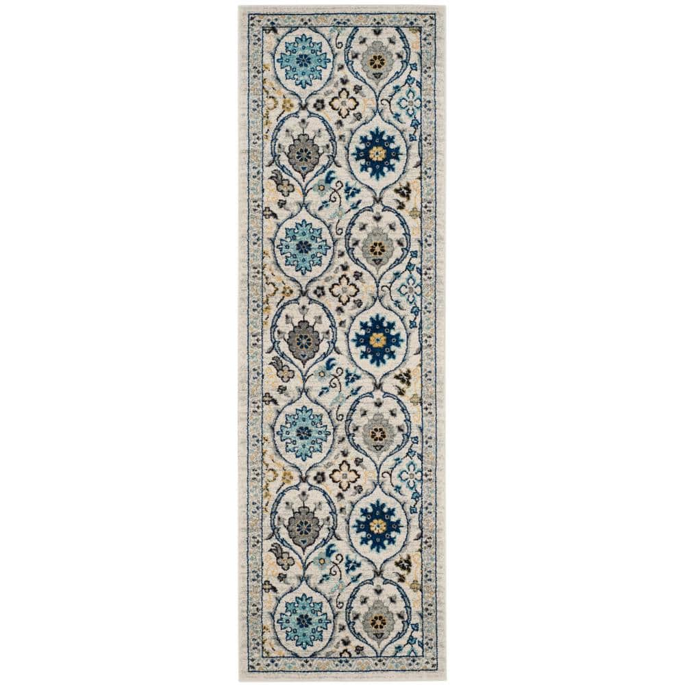 Safavieh Evoke EVK210C-3 3' x 5' Ivory/Blue Area Rug