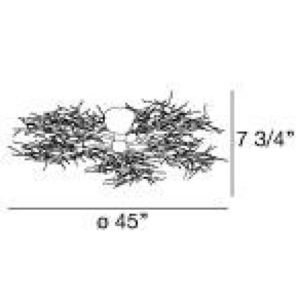 Contemporary 20-Light Chrome Crystal Flush Mount/Sconce
