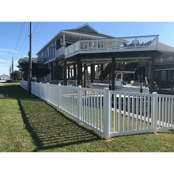 Weatherables 48 in. H x 124 ft. L Captiva White Vinyl Complete Vinyl Pool Fence Project Pack