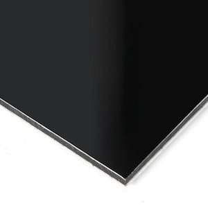 12 in. x 12 in. x 1/8 in. Thick Aluminum Composite ACM Black Sheet