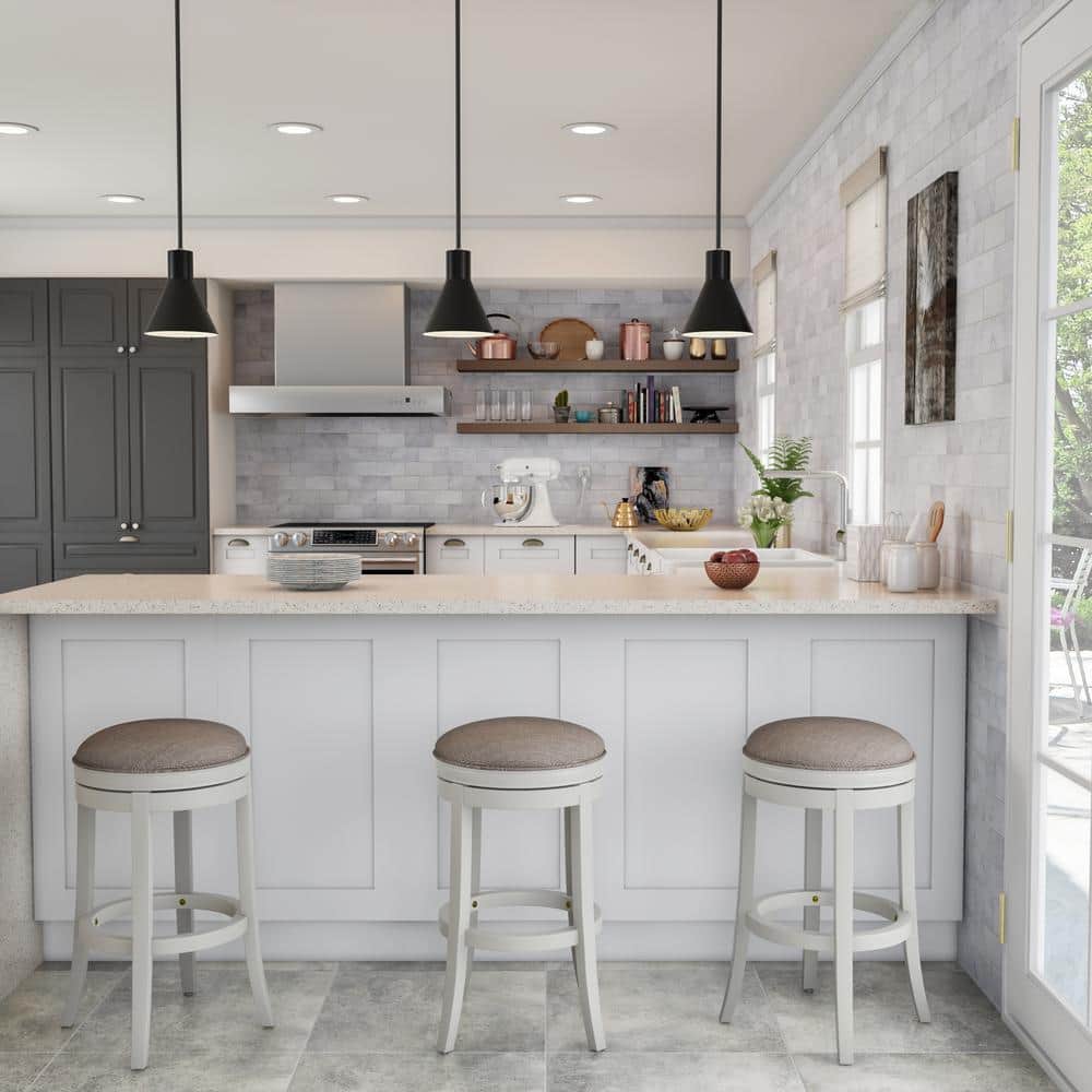 Brushed Nickel Black Metal Single Light Pendant