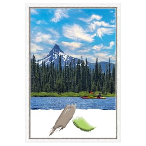 Morgan White Silver Wood Picture Frame Opening Size 24x36 in.