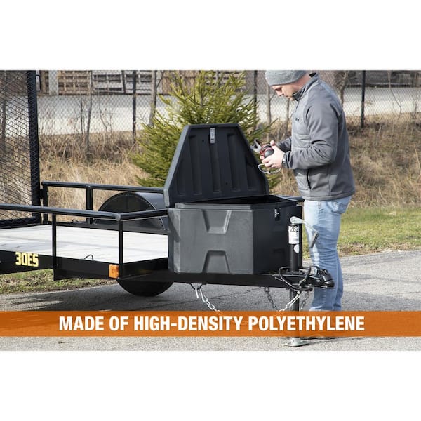 18 in. x 19 in. x 36 in. Matte Black Plastic Trailer Tongue Truck Tool Box 18 in. x 19 in. x 36 in. Matte Black Plastic Trailer Tongue Truck Tool Box