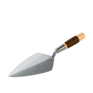 9 in. Keystone Forged Steel Narrow London Masonry Brick Trowel with Leather Handle