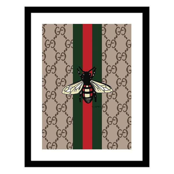 VENICE BEACH Collections Fashion Designer Bee by Fairchild Paris 1 Piece Framed Graphic Print Abstract Poster Art Print 18 in. x 14 in.