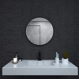 24 in. W x 24 in. H Round Framed Wall Bathroom Vanity Mirror