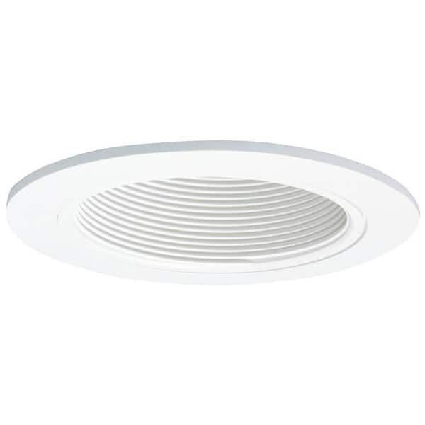 HALO 4 in. White Recessed Ceiling Light Wall Wash Trim with Baffle
