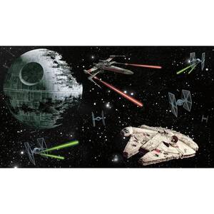 72 in. W x 126 in. H Star Wars Vehicles XL Chair Rail 7-Panel Prepasted Wall Mural