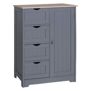 23.6 in. W x 11.8 in. D x 31.6 in. H Freestanding Base Cabinets with Drawers and Shelves Space Saver for Floor in Gray
