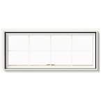 48 in. x 20 in. W-2500 Series White Painted Clad Wood Awning Window w/ Natural Interior and Screen