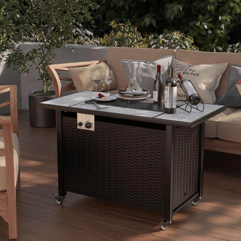 Reviews for Foredawn 43 in. 50000 BTU Propane Outdoor Fire Pit Table
