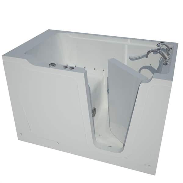 Universal Tubs Nova Heated 5 ft. Walk-In Air Jetted Tub in White with Chrome Trim