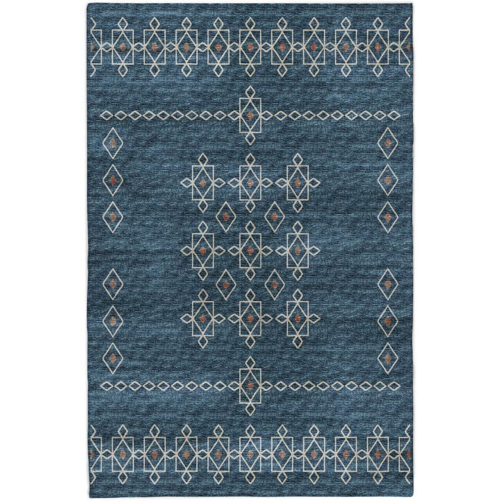 Dream Shag Premium Machine Washable Abstract ADS109 Blue 9 ft. x 12 ft. Area Rug price history on PriceWatchPro