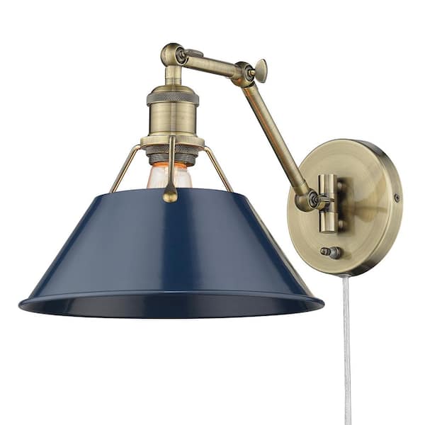 Golden Lighting Orwell 9 in. Aged Brass Sconce