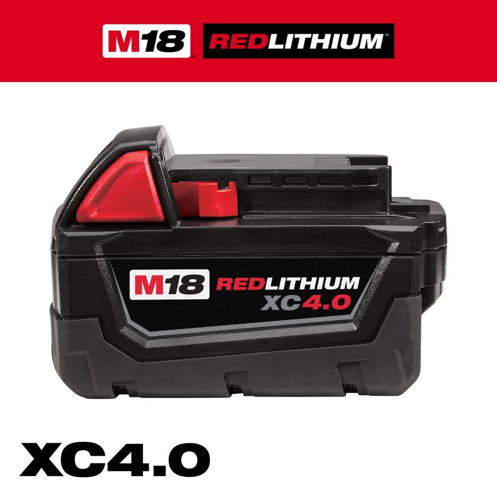 Milwaukee M18 18-Volt 4.0 Ah Lithium-Ion XC Extended Capacity Battery Pack 48-11-1840 - The Home Depot