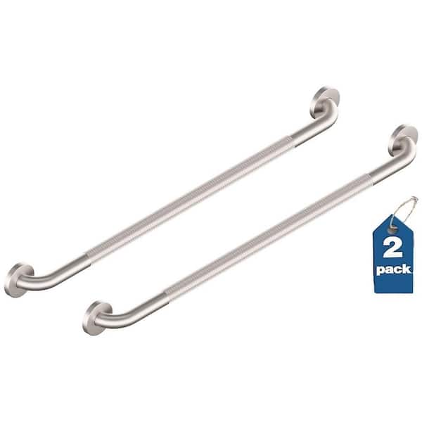 Easy Mount 36 in. Grab Bar ADA Compliant for Bath and Shower Safety (500 lbs. Capacity) in Stainless Knurled
