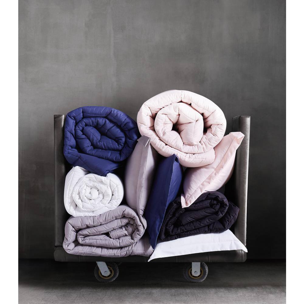Navy Full Down Alternative Microfiber Reversible Comforter Set