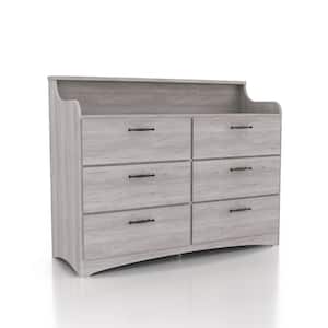 Sago Coastal White 6 Drawer 47.24 in. Wide Dresser