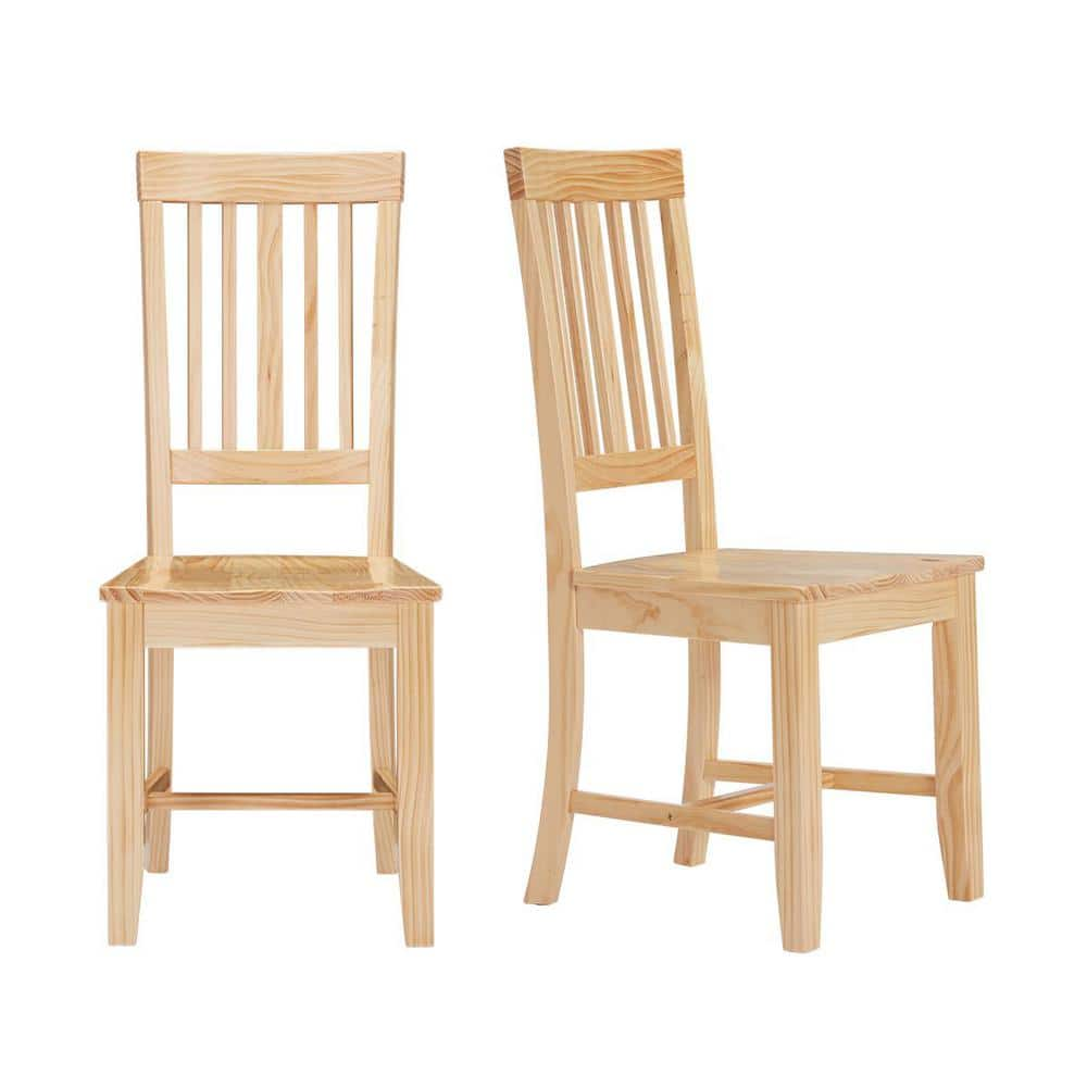 StyleWell Scottsbury Unfinished Wood Chair With Slat Back Set Of 2   Unfinished Stylewell Dining Chairs Dc 2004 Chr Na 64 1000 