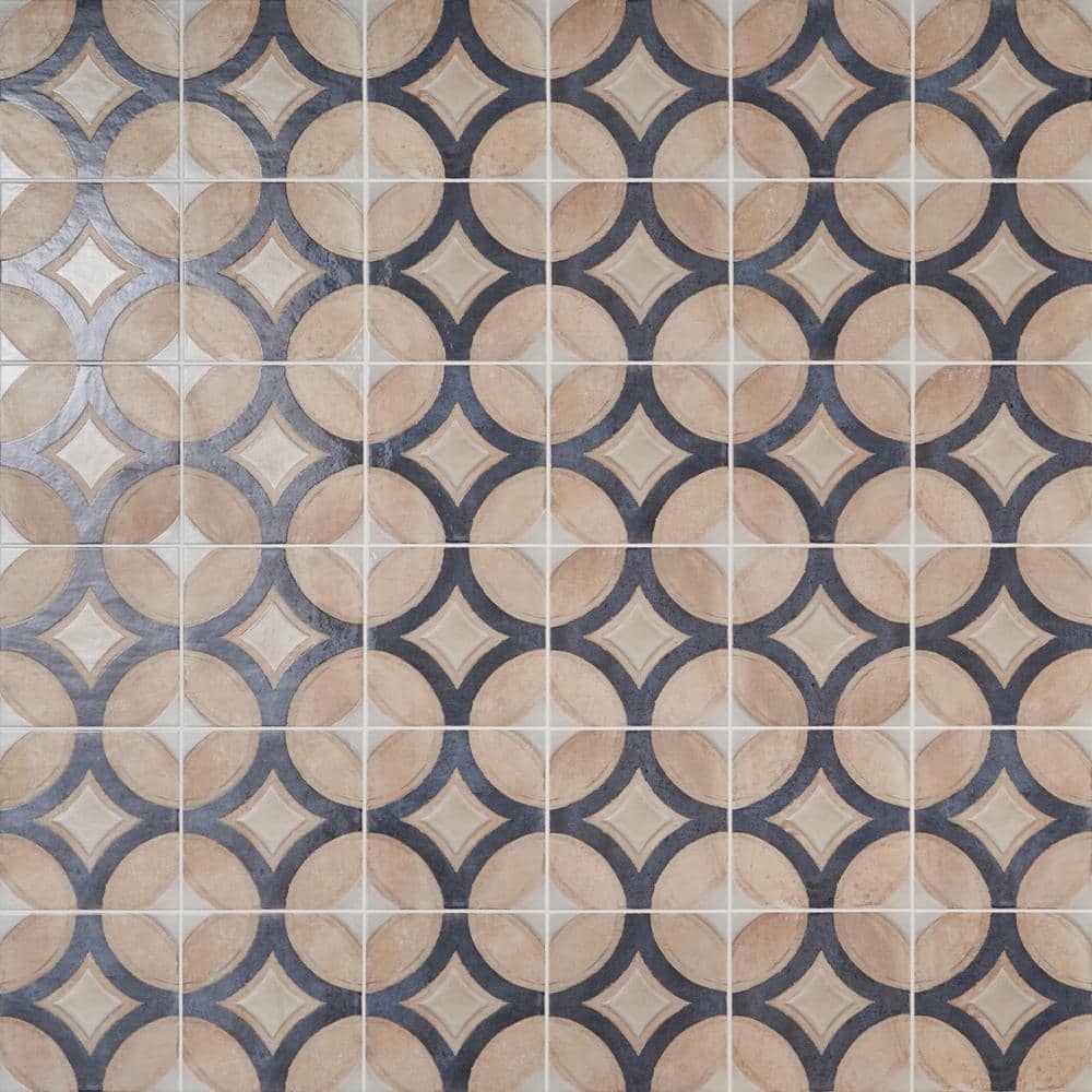 Ivy Hill Tile Angela Harris Sicilia Circles Crema 7.87 in. x