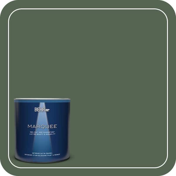 BEHR MARQUEE 1 qt. Home Decorators Collection #HDC-WR15-11 Deep Emerald Satin Enamel Interior Paint & Primer