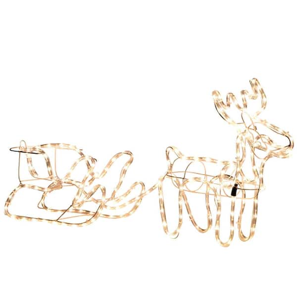 17.75 in. H Outdoor Christmas LED Reindeer Standing Figure Decoration