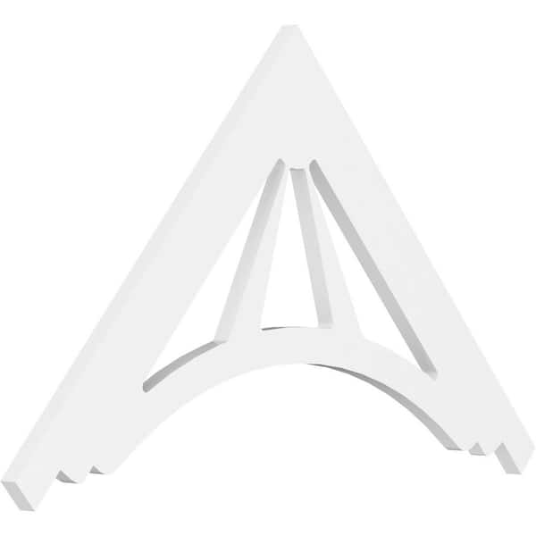 Ekena Millwork 1 in. x 36 in. x 21 in. (14/12) Pitch Stanford Gable Pediment Architectural Grade PVC Moulding