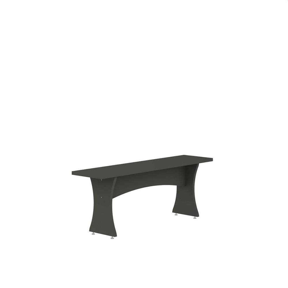 Coney Gray MDF Mid-Century Modern Dining Bench Set