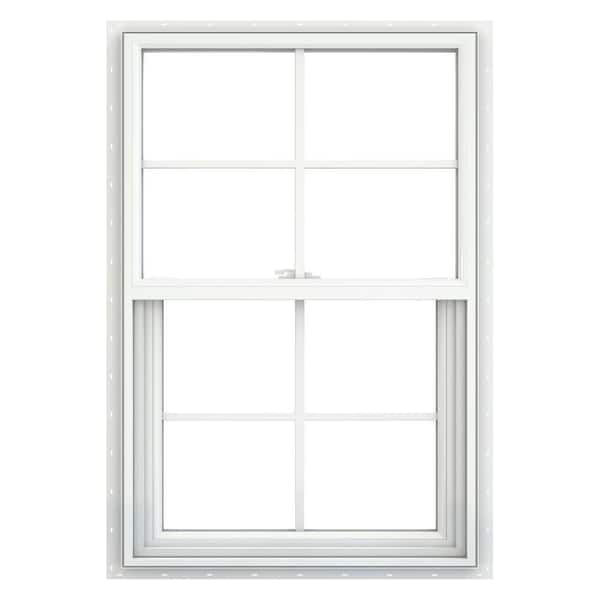 V-2500 24 in. x 36 in. White Vinyl Nailfin Single Hung Tilt Window with Low E, Argon, Screen, and No Grids