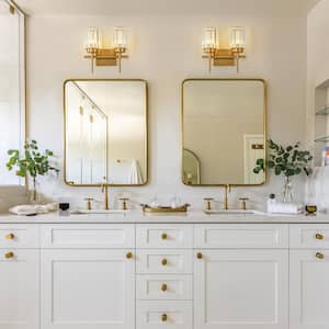 ZYZWMB 27.2 in. 4-Light Brushed Gold Dimmable Crystal Bathroom
