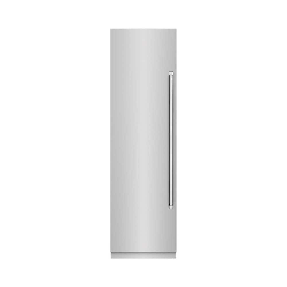 24 in. 12.4 cu. ft. Upright Column Freezer in Stainless Steel with Graphite Gray Interior