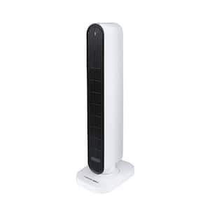 32 in. Electric Space Heater, 1500-Watt Whole Room Tower Space Heater with Remote, Overheating Protection, White