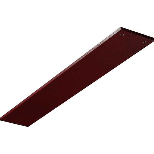 Ekena Millwork 3 in. x 0.25 in. x 20 in. Steel Hammered Bright Red Logan Bracket
