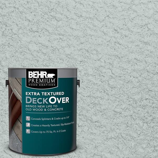 BEHR Premium Extra Textured DeckOver 1 gal. #SC-365 Cape Cod Gray Extra Textured Solid Color Exterior Wood and Concrete Coating