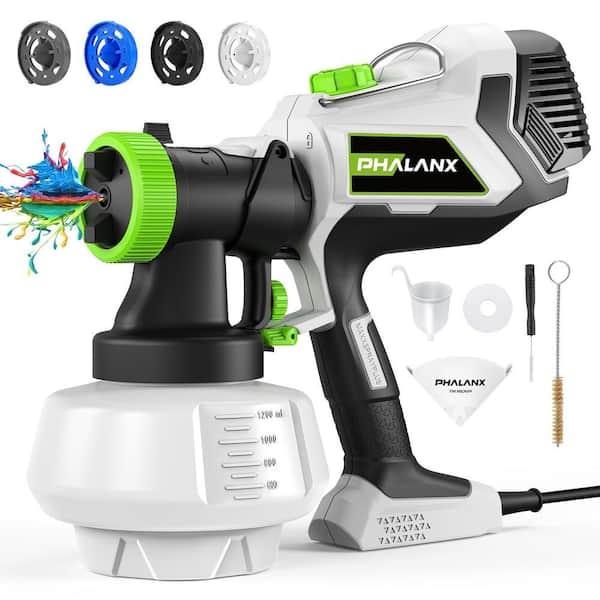 Electric Handheld HVLP Paint Sprayer, 700W Adjustable Electric Spray Paint Gun, MAX 150-Dins with 1200 ml