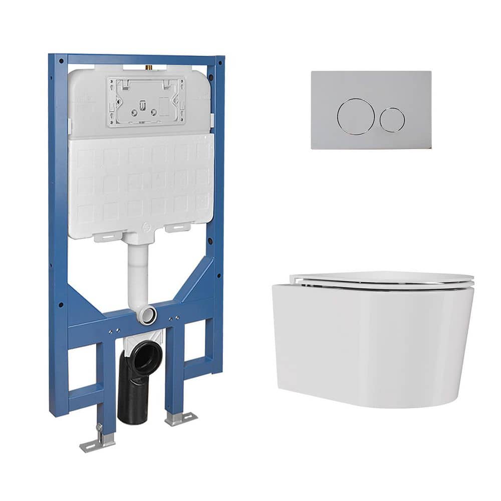 DEERVALLEY 2-Piece 1.1/1.6 GPF Dual Flush Elongated Wall Hung