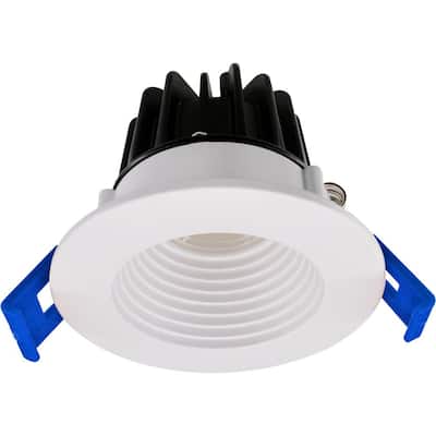 2 in. White 4000K Canless Remodel Baffle Integrated LED Recessed Light Kit