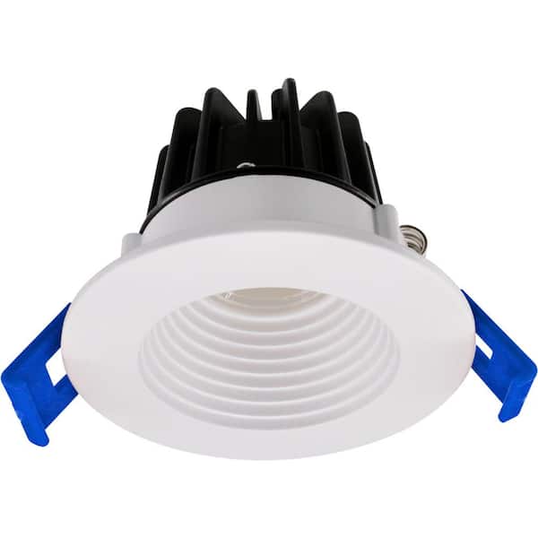 EnviroLite 2 in. White 4000K Canless Remodel Baffle Integrated LED Recessed Light Kit