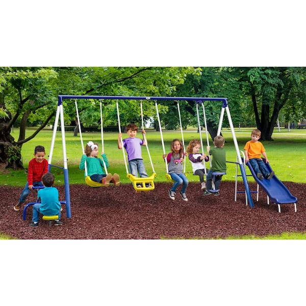 Recreation Play Metal Swing Set Playground Playground Outdoor Outdoor Activity 