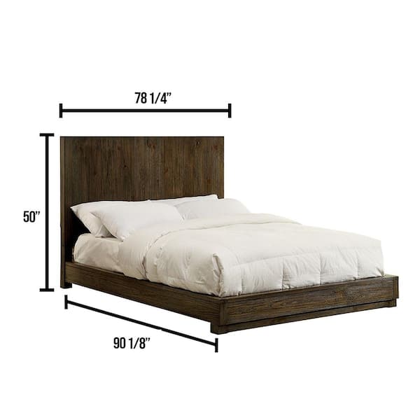 Amarante 90 in. D Rustic Natural Tone California King Bed
