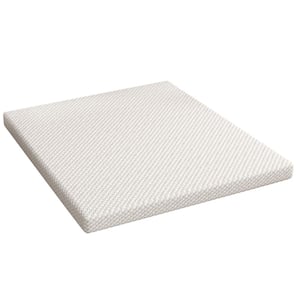 Medium 4 in. Twin XL Gel Memory Foam Mattress Topper with Cover, Upgraded Adjustable Straps