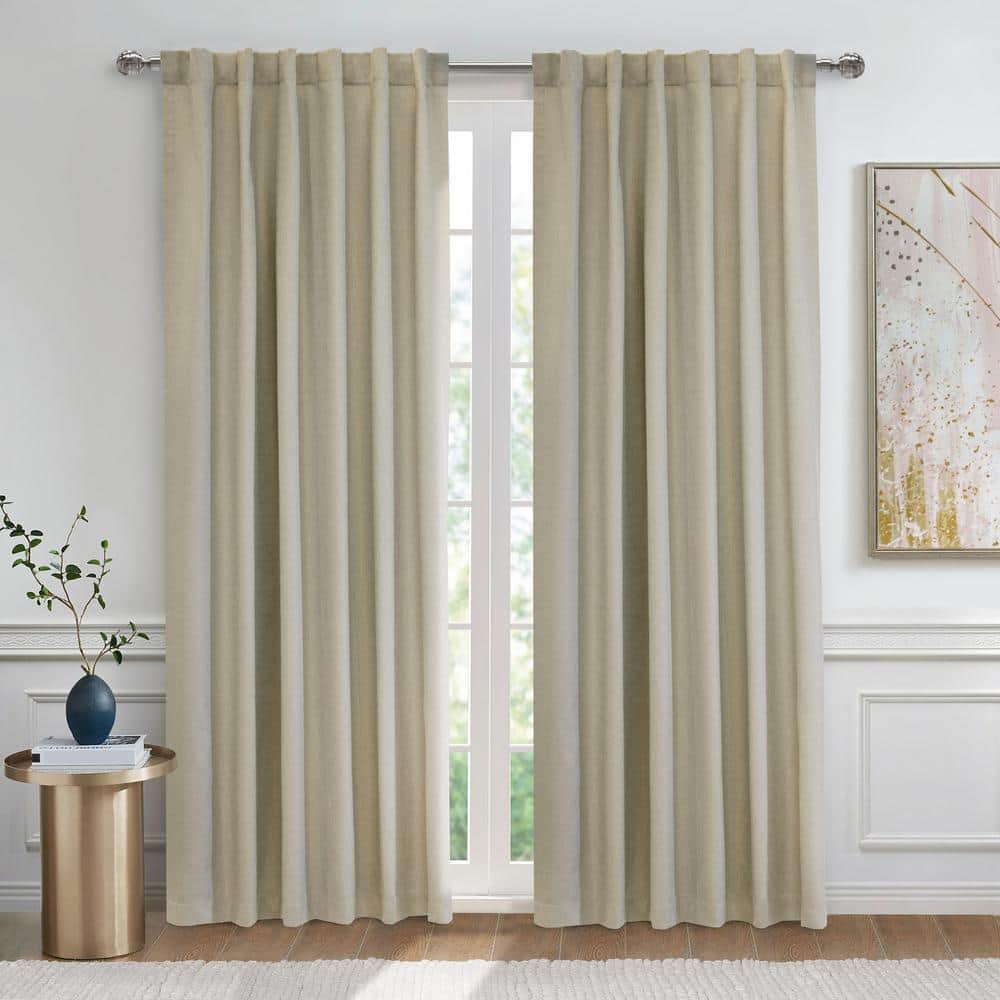 52 x 95 in. Baxter Back Tab Curtain Panel Window Dressing, Oatmeal