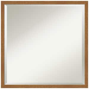 Carlisle Blonde Narrow 21 in. W x 21 in. H Wood Framed Beveled Wall Mirror in Unfinished Wood