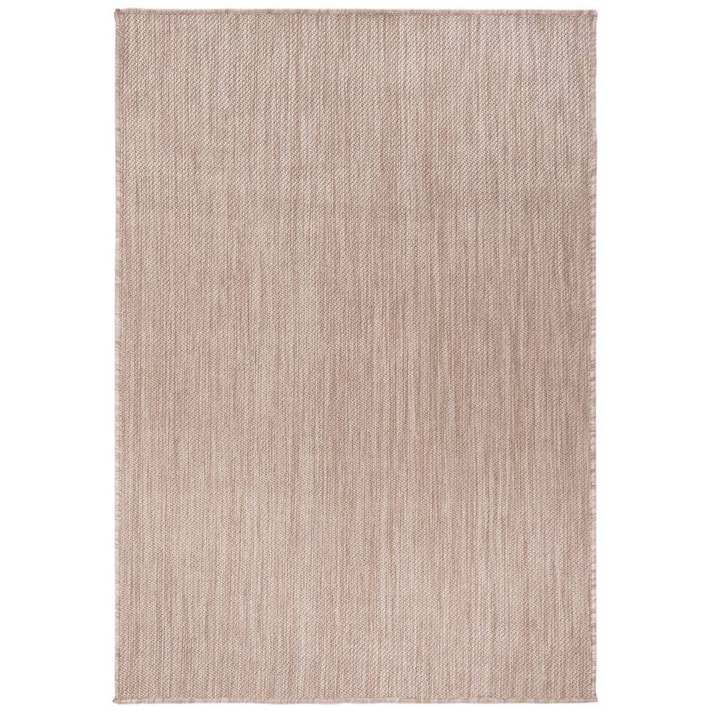 Easy-Care Synthetic 4' x 6' Non-Slip Rectangular Rug in Beige